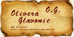 Olivera Glavonić vizit kartica